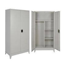 STEELEN Μεταλλική Ντουλάπα 80x45x191cm Πάχους 0.6mm/0.8mm (πάτωμα) Γαλβανιζέ με Χώρισμα και Ρυθμιζόμενα Πόδια - 5 Αποθηκευτικοί Χώροι