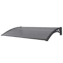VESTA Στέγαστρο Πόρτας/Παραθύρου 150x80cm Πλαστικό ABS Αλουμίνιο Πάχους 1mm Πολυκαρμπονικό Πάνελ Πάχους 5mm 4.67kg Ανθρακί-Διάφανο Ανθρακί