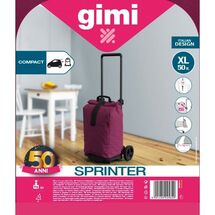 GIMI Ιταλίας Καρότσι Λαϊκής XL 50lt Μεταλλικό με Τσάντα Πολυεστέρα Τηλεσκοπικό Χερούλι Αντοχής 30kg SPRINTER VIOLET Μωβ