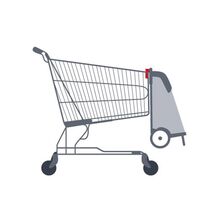 GIMI Ιταλίας Καρότσι Λαϊκής XL 50lt Μεταλλικό με Τσάντα Πολυεστέρα Τηλεσκοπικό Χερούλι Αντοχής 30kg SPRINTER VIOLET Μωβ