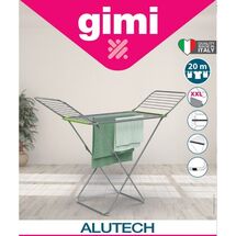 GIMI Απλώστρα Ρούχων Αλουμινίου 172x56x93cm 3φυλλη Μεταλλικά Βαμμένα Πόδια Άπλωμα 20m Αντοχή 20kg CRONO ALUTECH Ιταλίας