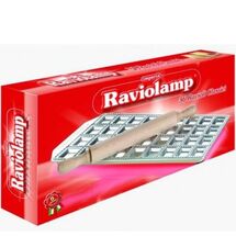 IMPERIA Ιταλίας Raviolamp Φόρμα Design 36 θέσεων Αλουμινίου Ασημί για Ζυμαρικά Ravioli 32x14x1.7cm και Πλάστης