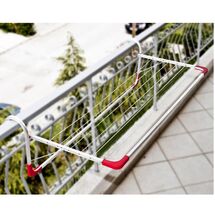 APLOSTRAK Απλώστρα Ρούχων Μπαλκονιού 145x68x37cm Αλουμινίου με Συρματόσχοινο  Άπλωμα 11m Πάχος 15mm Βάρος 1.03kg Ελλάδας Αθηνά