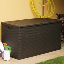 TOOMAX Ιταλίας Μπαούλο Αποθήκευσης 120x56x63cm 420lt Πλαστικό 8.5kg MULTIBOX RATTAN BROWN