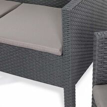 TOOMAX ITALY Καθιστικό-Σαλόνι Κήπου 4 Ατόμων + Τραπέζι Κήπου Πολυπροπυλένιο Rattan Ανθρακί PENELOPE 4 SEATS