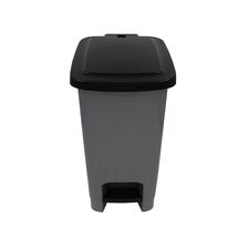 Κάδος Απορριμμάτων 10lt με Πεντάλ 20x27.5x35cm Πλαστικός Ασημί