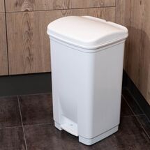 VIOMES Ελλάδας Κάδος Απορριμάτων με Πεντάλ 30x31.5x55cm 40lt Λευκό