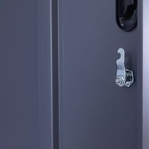 STEELEN Μεταλλική Ντουλάπα - Φοριαμός (Locker) 38x45x191cm 3 Θέσεων 22kg Πάχος 0.4mm 4 Ρυθμιζόμενα Πόδια Ανθρακί Ματ