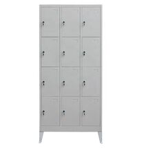 STEELEN Μεταλλική Ντουλάπα - Φοριαμός (Locker) 90x40x195cm 12 Θέσεων με Ρυθμιζόμενα Πόδια Πάχος 0.4mm 42kg Γκρι Ανοικτό