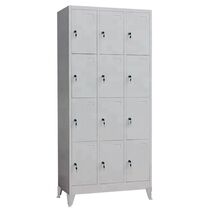 STEELEN Μεταλλική Ντουλάπα - Φοριαμός (Locker) 90x40x195cm 12 Θέσεων με Ρυθμιζόμενα Πόδια Πάχος 0.4mm 42kg Γκρι Ανοικτό