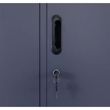 STEELEN Μεταλλική Ντουλάπα - Φοριαμός (Locker) 90x45x190cm 6 Ντουλάπια-12 Αποθηκευτικοί Χώροι Πάχος 0.4mm με Ρυθμιζόμενα Πόδια 48kg Ανθρακί Ματ