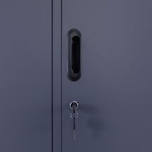 STEELEN Μεταλλική Ντουλάπα - Φοριαμός (Locker) 38x45x180cm ΧΩΡΙΣ ΠΟΔΙΑ 3 Αποθηκευτικοί Χώροι 22kg Πάχος 0.4mm Χωρίς Πόδια Ανθρακί Ματ