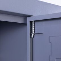 STEELEN Μεταλλική Ντουλάπα - Φοριαμός (Locker) 38x45x180cm ΧΩΡΙΣ ΠΟΔΙΑ 3 Αποθηκευτικοί Χώροι 22kg Πάχος 0.4mm Χωρίς Πόδια Ανθρακί Ματ