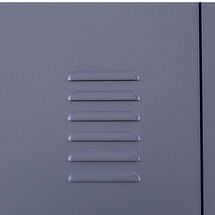 STEELEN Μεταλλική Ντουλάπα - Φοριαμός (Locker) 38x45x180cm ΧΩΡΙΣ ΠΟΔΙΑ 3 Αποθηκευτικοί Χώροι 22kg Πάχος 0.4mm Χωρίς Πόδια Ανθρακί Ματ