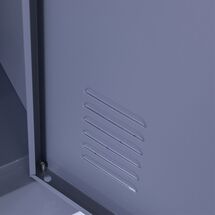STEELEN Μεταλλική Ντουλάπα - Φοριαμός (Locker) 38x45x180cm ΧΩΡΙΣ ΠΟΔΙΑ 3 Αποθηκευτικοί Χώροι 22kg Πάχος 0.4mm Χωρίς Πόδια Ανθρακί Ματ