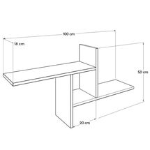 Ράφι Τοίχου Διακοσμητικό 100x18x50cm Ξύλινο Sonoma 4.2kg RAF04SS