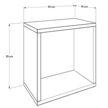 Ράφι Τοίχου Διακοσμητικό Κουτί 33x19x33cm Ξύλινο Tori 3.11kg RAF033TT