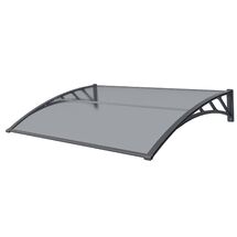 VESTA Στέγαστρο Πόρτας/Παραθύρου 150x120cm Πλαστικό ABS Αλουμίνιο Πάχους 1mm Πολυκαρμπονικό Πάνελ Πάχους 5mm 6.38kg Ανθρακί-Διάφανο Ανθρακί