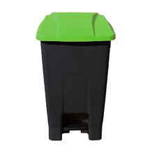 Κάδος Απορριμάτων 70lt 44x52x73cm 3.7kg Πλαστικός Επαγγελματικός/Οικιακός με Ρόδες και Χειρολαβή Μαύρο - Πράσινο