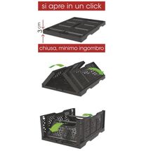 BAMA Ιταλίας Τελάρο Πολλαπλών Χρήσεων 40x30x17cm Πτυσσόμενο/Στοιβαζόμενο Χωρητικότητα 20lt Πλαστικό 0.55kg Κρεμ με Λαβές