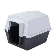 VESTA Σπίτι Σκύλου LARGE 69x83x57.5cm PETREST 3 Πλαστικό 8.6Kg Μαύρο-Λευκό Πάγου