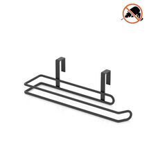 TEKNO-TEL Κρεμάστρα Ντουλαπιού Κουζίνας 27x7x9cm Πολυχρηστική Επιχρωμιωμένο Ατσάλι Μαύρη