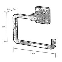 TEKNO-TEL Χαρτοθήκη WC 15x6x9cm Αλουμινίου Λευκή Matte