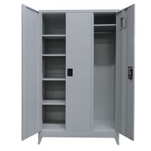STEELEN Μεταλλική Ντουλάπα 105x40x191cm Γαλβανιζέ 3φυλλη με 5 Ράφια και Ρυθμιζόμενα Πόδια -7 Αποθηκευτικοί Χώροι 50.5kg