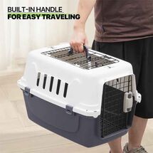 VESTA Κλουβί Μεταφοράς Κατοικίδιου 46.5x30x29cm PetTransport 1 Πλαστικό Λευκό Πάγου - Ραφ