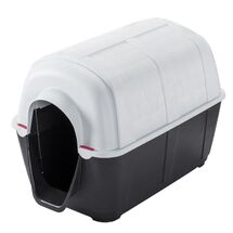 VESTA Σπίτι Σκύλου Small/Medium 49x73x52cm PETPAD 2 Πλαστικό 3.8Kg Μαύρο-Λευκό Πάγου