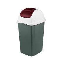 BAMA Κάδος Απορριμμάτων 33lt 30x33x59cm Πλαστικός Επαγγελματικός/Οικιακός με Παλλόμενο Καπάκι Μπορντό- Κυπαρισσί