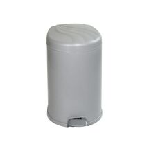 Κάδος Μπάνιου Πεντάλ 10lt Ø24.3x33.5cm Εσωτερικό Κάδο Ø20x26.5cm 6lt Πλαστικό Γκρι Φαντασία Ελλάδας