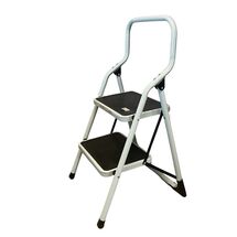 VESTA Σκαλοσκαμπό Μεταλλικό 45x47x87cm με 2 Σκαλιά MAX Αντοχή 150kg Βάρος 4.9kg PLUS Λευκό