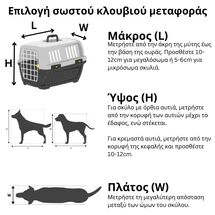 VESTA Κλουβί Μεταφοράς Κατοικιδίου 39x61x42cm IATA PetCarrier 2 Small Πλαστικό 3.45kg Λευκό Πάγου-Ραφ