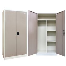 STEELEN Μεταλλική Ντουλάπα 90x45x181cm Πάχους 0.6mm/0.8mm (πάτωμα) Γαλβανιζέ με Χώρισμα ΧΩΡΙΣ ΠΟΔΙΑ - 5 Αποθηκευτικοί Χώροι Taupe - Μπεζ