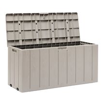 TOOMAX Ιταλίας Πλαστικό Μπαούλο Αποθήκευσης 270lt 6.6kg 117.5x45x56cm MASSIF Καπάκι-Κάθισμα 2 Ατόμων BRAVO 270L Warm Grey