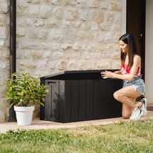 TOOMAX Ιταλίας Πλαστικό Μπαούλο Αποθήκευσης 270lt 6.6kg 117.5x45x56cm MASSIF Καπάκι-Κάθισμα 2 Ατόμων BRAVO 270L Brown