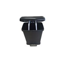 Κάδος Απορριμμάτων 38lt 37x24x54cm Πλαστικός με Πεντάλ Μαύρο Soft Close