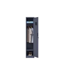 STEELEN Μεταλλική Ντουλάπα-Φοριαμός (Locker) 38x45x181cm Μονόφυλλη 23.5kg Πάχος 0.4mm Ανθρακί 2 Ράφια- 3 Αποθηκευτικοί Χώροι ΧΩΡΙΣ ΠΟΔΙΑ