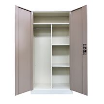STEELEN Μεταλλική Ντουλάπα 70x40x171cm Πάχους 0.6mm/0.8mm (πάτωμα) Γαλβανιζέ με Χώρισμα ΧΩΡΙΣ ΠΟΔΙΑ - 5 Αποθηκευτικοί Χώροι Taupe - Μπεζ