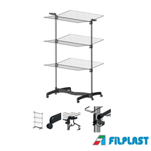 FILPLAST Απλώστρα Τηλεσκοπική 79x74x137cm 3 Επιπέδων Αλουμινίου με Μεταλλικές Βέργες Τροχήλατη Άπλωμα 40m Βάρος 5.1kg ECO SPACE 40 Ιταλίας