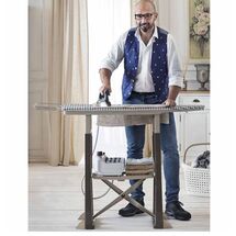 BAMA ITALY Σιδερώστρα Ατμού-Boiler 40x19x113cm Πλαστική 7.4kg με Ράφι και Ρυθμιζόμενο Ύψος Καφέ-Μπεζ TREND