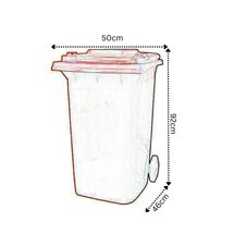 Κάδος Απορριμμάτων με Ρόδες 80lt 50x46x92cm Πλαστικός ΒΑΡΕΟΥ ΤΥΠΟΥ 7.5kg με Χειρολαβή Επαγγελματικός/Κήπου Κόκκινος ICS Ιταλίας