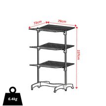 FILPLAST Απλώστρα Τηλεσκοπική 79x73x137cm 3 Επιπέδων Αλουμινίου με Μεταλλικές Βέργες Τροχήλατη  Άπλωμα 40m Βάρος 6.4kg TELESCOPIC 40 PLUS Ιταλίας