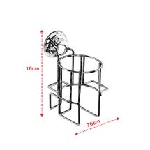 TEKNO-TEL Θήκη για Σεσουάρ 16x14x16cm Πάχος Ø5mm Αντοχή 12kg Επιχρωμιωμένο Ατσάλι με Βεντούζα EXTRA STRONG