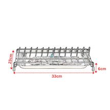 TEKNO-TEL Πιατοθήκη Στεγνωτήρι Ντουλαπιού 33x23x6cm  Επιχρωμιωμένο Ατσάλι 12 Θέσεις Πιάτων με Δίσκο