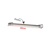TEKNO-TEL Ράγα Κουζίνας  Μήκος 80cm Ø16cm Επιχρωμιωμένο Ατσάλι Antique