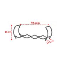TEKNO-TEL Βάση-Κάβα 4 Φιαλών 49.5x14.5x15cm Επιχρωμιωμένο Ατσάλι Μαύρη Matt