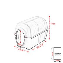 VESTA Σπίτι Σκύλου Small 40x69.5x44cm PETPAD 1 Πλαστικό 3Kg Μαύρο-Λευκό Πάγου