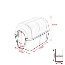 VESTA Σπίτι Σκύλου Small/Medium 49x73x52cm PETPAD 2 Πλαστικό 3.8Kg Μαύρο-Λευκό Πάγου